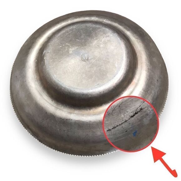 Vintage Wilson Metal Poppy Floral Hand Wrought Aluminum Bowl Brooklyn New York - Picture 15 of 16